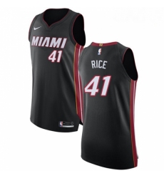 Mens Nike Miami Heat 41 Glen Rice Authentic Black Road NBA Jersey Icon Edition