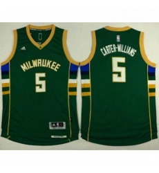 Bucks 5 Michael Carter Williams Green Stitched NBA Jersey 