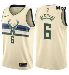 Bucks 6 Eric Bledsoe Cream Basketball Swingman City Edition 2019 20 Jersey