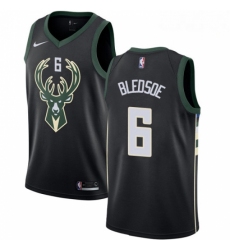 Mens Nike Milwaukee Bucks 6 Eric Bledsoe Swingman Black Alternate NBA Jersey Statement Edition 