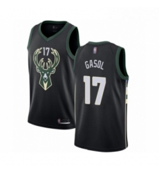 Womens Milwaukee Bucks 17 Pau Gasol Swingman Black Basketball Jersey Statement Edition 