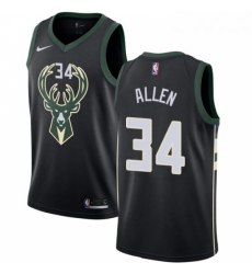 Womens Nike Milwaukee Bucks 34 Ray Allen Swingman Black Alternate NBA Jersey Statement Edition