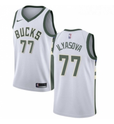 Youth Nike Milwaukee Bucks 77 Ersan Ilyasova Swingman White NBA Jersey Association Edition 