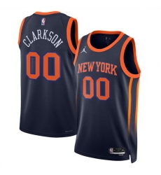 Men New Yok Knicks 00 Jordan Clarkson Jordan Clarkson Black 2025 Statement Edition Stitched Basketball Jersey Men New Yok Knicks 00 Jordan Clarkson Jordan Clarkson Black 2025 Statement Edition Stitched Basketball Jersey