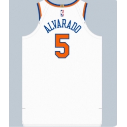 Men New York Knicks Jose Alvarado White Stitched NBA Jersey