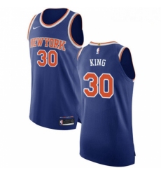 Mens Nike New York Knicks 30 Bernard King Authentic Royal Blue NBA Jersey Icon Edition