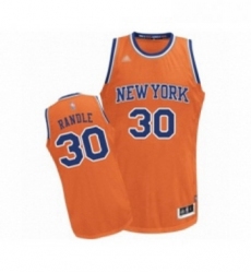 Womens New York Knicks 30 Julius Randle Authentic Orange Alternate Basketball Jersey 