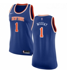 Womens Nike New York Knicks 1 Emmanuel Mudiay Swingman Royal Blue NBA Jersey Icon Edition 