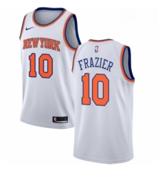 Womens Nike New York Knicks 10 Walt Frazier Swingman White NBA Jersey Association Edition