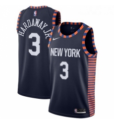 Womens Nike New York Knicks 3 Tim Hardaway Jr Swingman Navy Blue NBA Jersey 2018 19 City Edition 