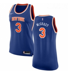 Womens Nike New York Knicks 3 Tracy McGrady Authentic Royal Blue NBA Jersey Icon Edition