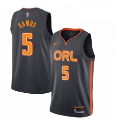 Magic 5 Mohamed Bamba Charcoal Basketball Swingman City Edition 2019 20 Jersey