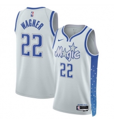 Men Orlando Magic 22 Franz Wagner Silver 2025 26 City Edition Stitched Basketball Jersey