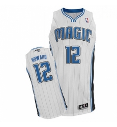 Mens Adidas Orlando Magic 12 Dwight Howard Authentic White Home NBA Jersey 