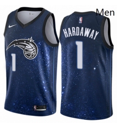 Mens Nike Orlando Magic 1 Penny Hardaway Swingman Blue NBA Jersey City Edition