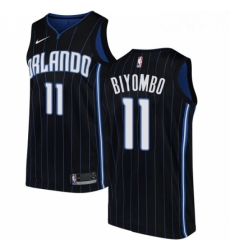 Youth Nike Orlando Magic 11 Bismack Biyombo Swingman Black Alternate NBA Jersey Statement Edition