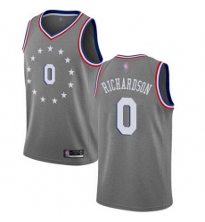 76ers  0 Josh Richardson Gray Basketball Swingman City Edition 2018 19 Jersey