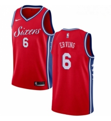 Mens Nike Philadelphia 76ers 6 Julius Erving Authentic Red Alternate NBA Jersey Statement Edition