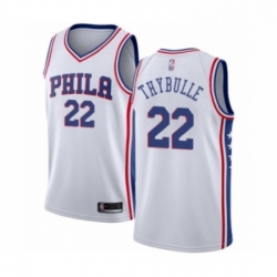 Mens Philadelphia 76ers 22 Mattise Thybulle Swingman White Basketball Jersey Association Edition 