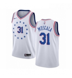 Womens Nike Philadelphia 76ers 31 Mike Muscala White Swingman Jersey Earned Edition 