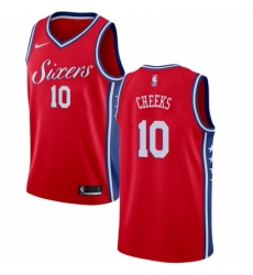 Youth Nike Philadelphia 76ers 10 Maurice Cheeks Swingman Red Alternate NBA Jersey Statement Edition