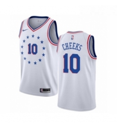 Youth Nike Philadelphia 76ers 10 Maurice Cheeks White Swingman Jersey Earned Edition