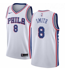 Youth Nike Philadelphia 76ers 8 Zhaire Smith Swingman White NBA Jersey Association Edition 