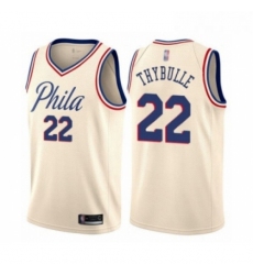 Youth Philadelphia 76ers 22 Mattise Thybulle Swingman Cream Basketball Jersey City Edition 