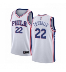 Youth Philadelphia 76ers 22 Mattise Thybulle Swingman White Basketball Jersey Association Edition 