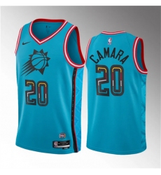 Men Phoenix Suns 20 Toumani Camara Blue 2023 Draft City Edition Stitched Basketball Jersey