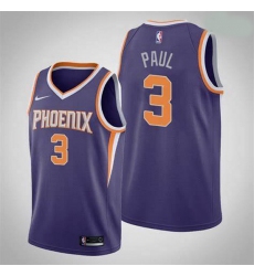 Men Phoenix Suns Chris Paul 3 2020-21 Association Edition Purple Jersey