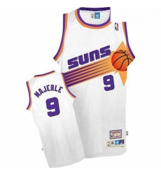 Mens Adidas Phoenix Suns 9 Dan Majerle Authentic White Throwback NBA Jersey