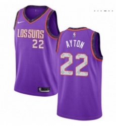 Mens Nike Phoenix Suns 22 Deandre Ayton Swingman Purple NBA Jersey 2018 19 City Editi