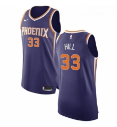 Mens Nike Phoenix Suns 33 Grant Hill Authentic Purple Road NBA Jersey Icon Edition