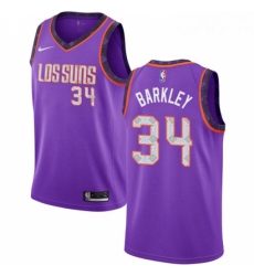 Womens Nike Phoenix Suns 34 Charles Barkley Swingman Purple NBA Jersey 2018 19 City Edition