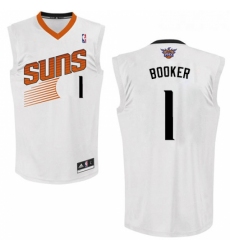 Youth Adidas Phoenix Suns 1 Devin Booker Swingman White Home NBA Jersey