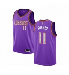 Youth Phoenix Suns 11 Ricky Rubio Swingman Purple Basketball Jersey 2018 19 City Edition 