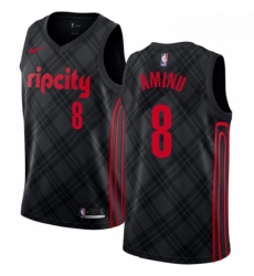 Mens Nike Portland Trail Blazers 8 Al Farouq Aminu Swingman Black NBA Jersey City Edition