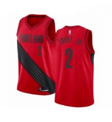 Womens Portland Trail Blazers 2 Gary Trent Jr Swingman Red Basketball Jersey Statement Edition 