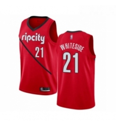 Womens Portland Trail Blazers 21 Hassan Whiteside Red Swingman Jersey Earned Edition 