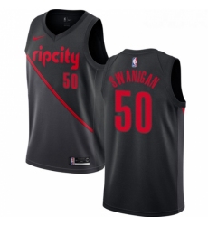 Youth Nike Portland Trail Blazers 50 Caleb Swanigan Swingman Black NBA Jersey 2018 19 City Edition 