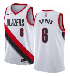 Youth Nike Portland Trail Blazers 6 Shabazz Napier Swingman White Home NBA Jersey Association Edition 