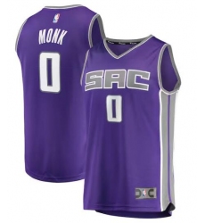 Men Nike Sacramento Kings Malik Monk #0 Purple Stitched NBA Jersey