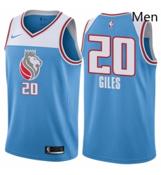 Mens Nike Sacramento Kings 20 Harry Giles Authentic Blue NBA Jersey City Edition 