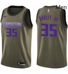 Mens Nike Sacramento Kings 35 Marvin Bagley III Swingman Green Salute to Service NBA Jersey 