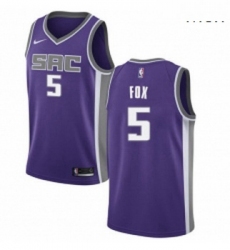 Mens Nike Sacramento Kings 5 DeAaron Fox Swingman Purple Road NBA Jersey Icon Edition 