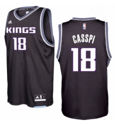 Sacramento Kings 18 Omri Casspi 2016 17 Seasons Black Alternate New Swingman Jersey 