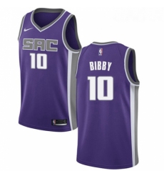 Youth Nike Sacramento Kings 10 Mike Bibby Authentic Purple Road NBA Jersey Icon Edition