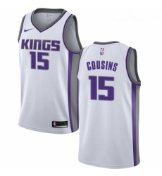 Youth Nike Sacramento Kings 15 DeMarcus Cousins Authentic White NBA Jersey Association Edition