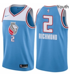 Youth Nike Sacramento Kings 2 Mitch Richmond Swingman Blue NBA Jersey City Edition